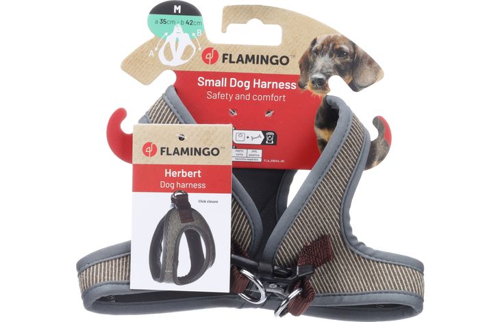 Flamingo Harness Step&Go Herbert Light brown
