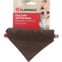 Flamingo Collar with bandana Herbert Dark brown