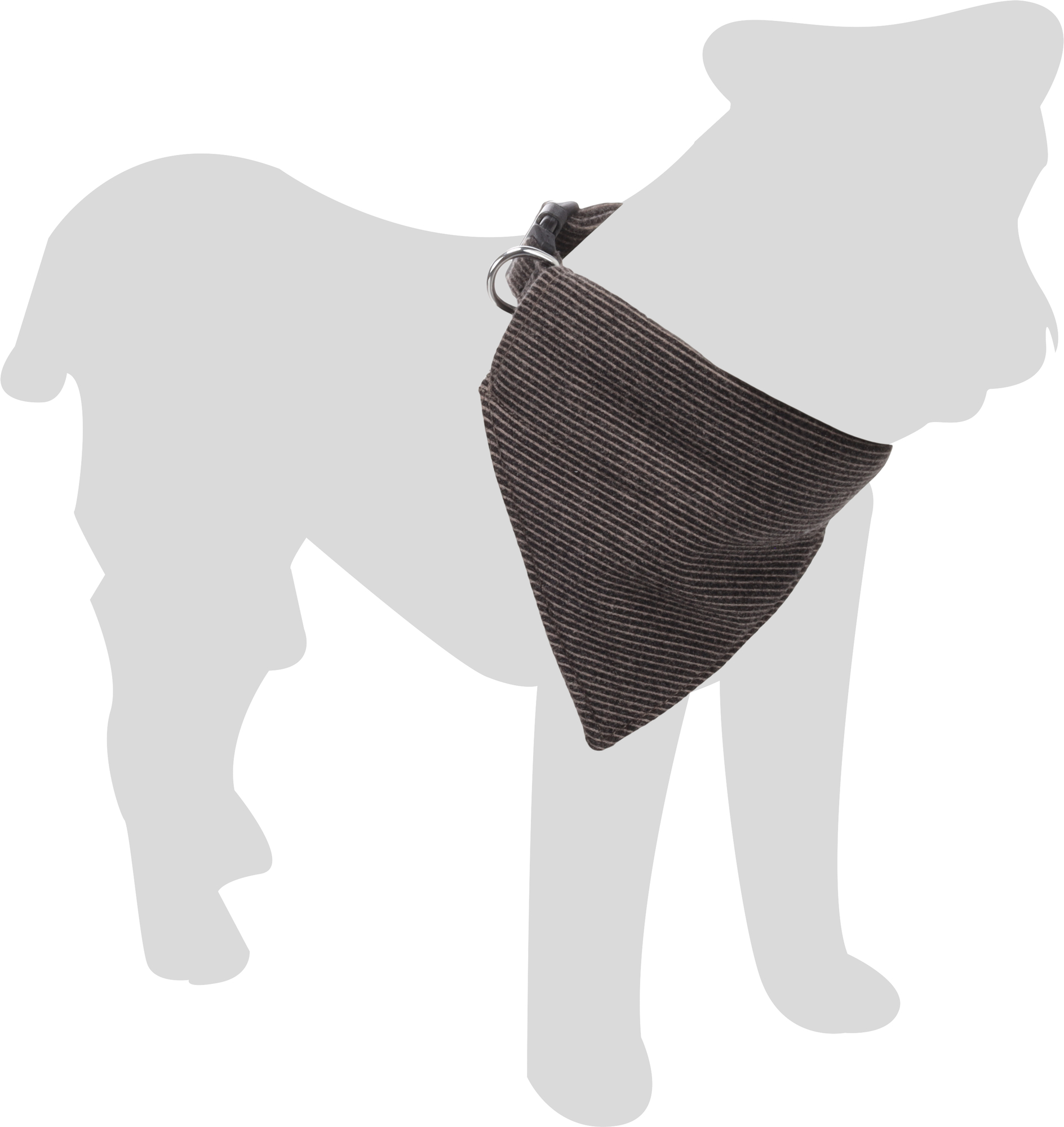 Flamingo Collar with bandana Herbert Dark brown