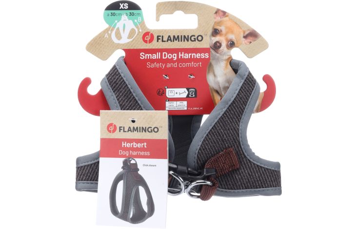 Flamingo Pettorina Step&Go Herbert Marrone scuro