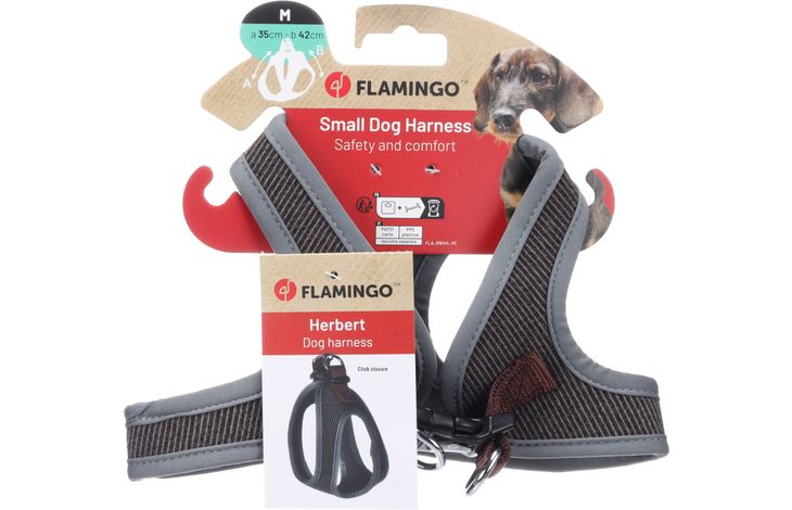 Flamingo Pettorina Step&Go Herbert Marrone scuro