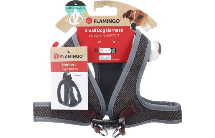Flamingo Harness Step&Go Herbert Dark brown