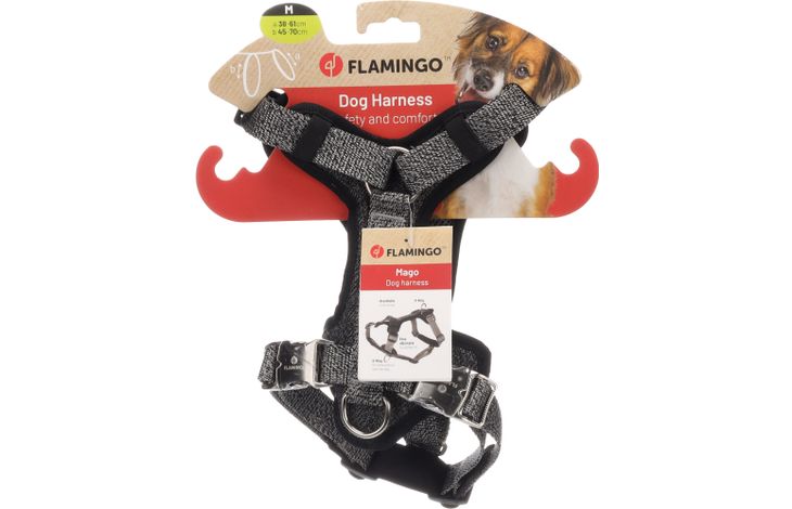 Flamingo Harnas Mago Donkergrijs