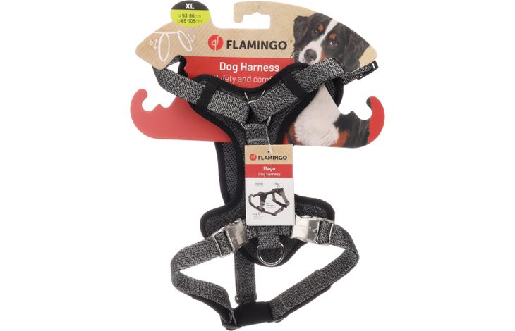 Flamingo Harnas Mago Donkergrijs