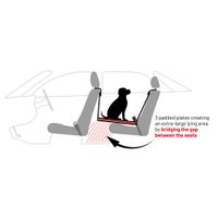 Flamingo Coprisedili per auto Kenai Modello amaca Sedile posteriore Nero