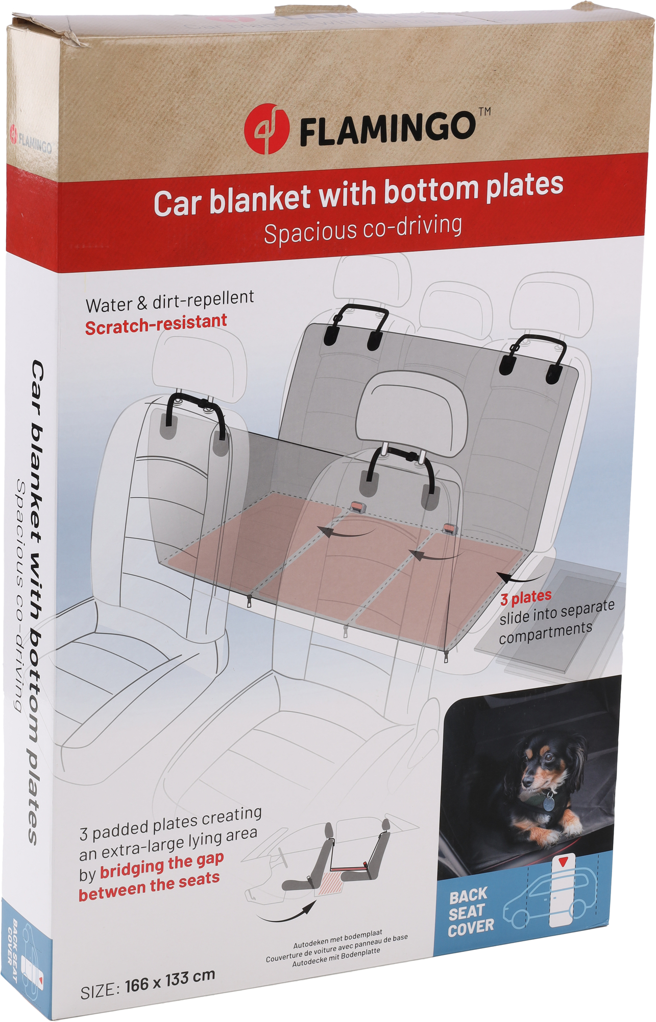 Flamingo Car seat cover Kenai Back seat Black