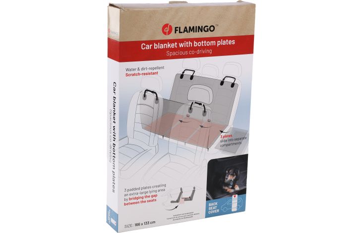Flamingo Coprisedili per auto Kenai Modello amaca Sedile posteriore Nero