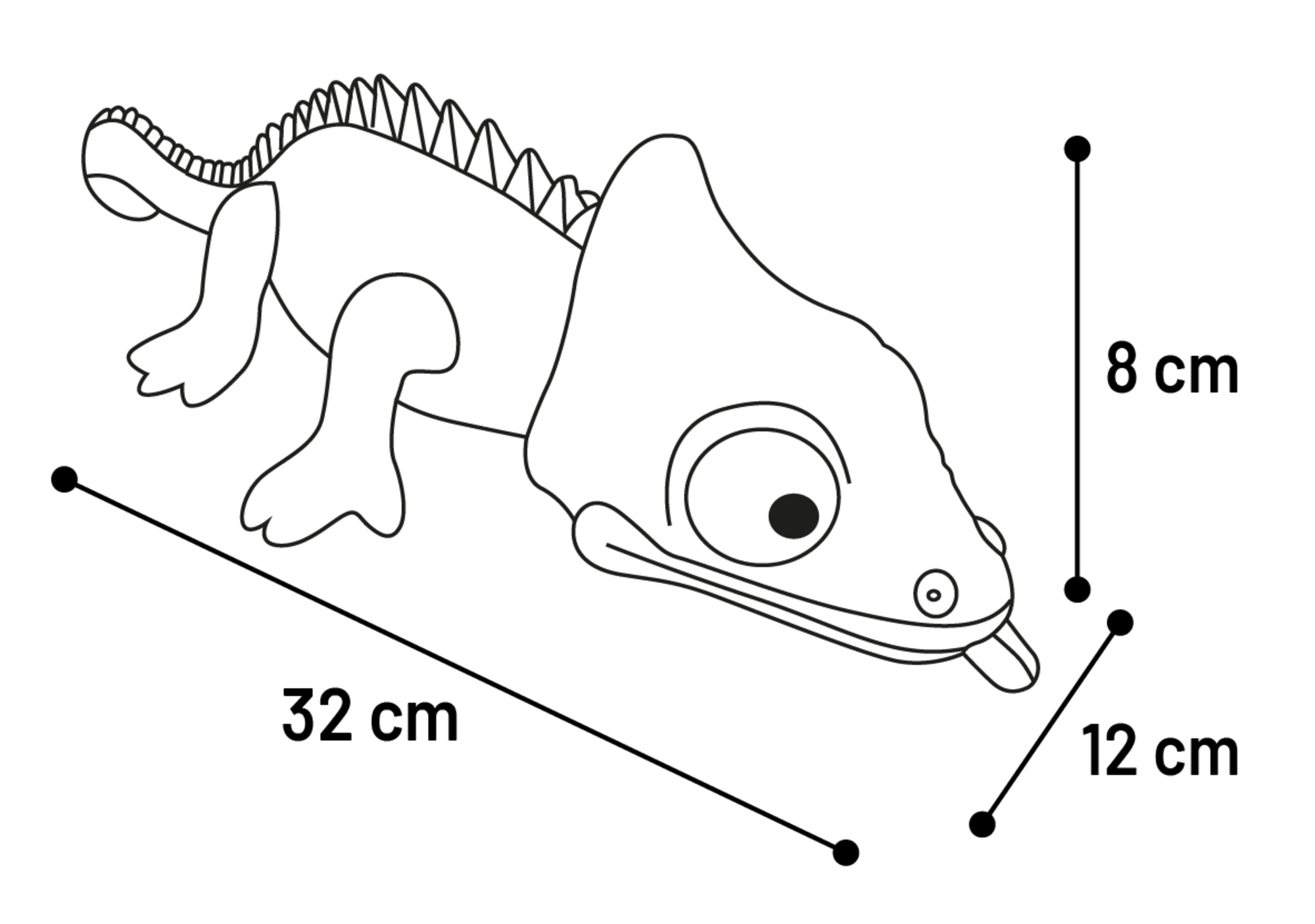 Flamingo Speelgoed Lizzy Kameleon Groen