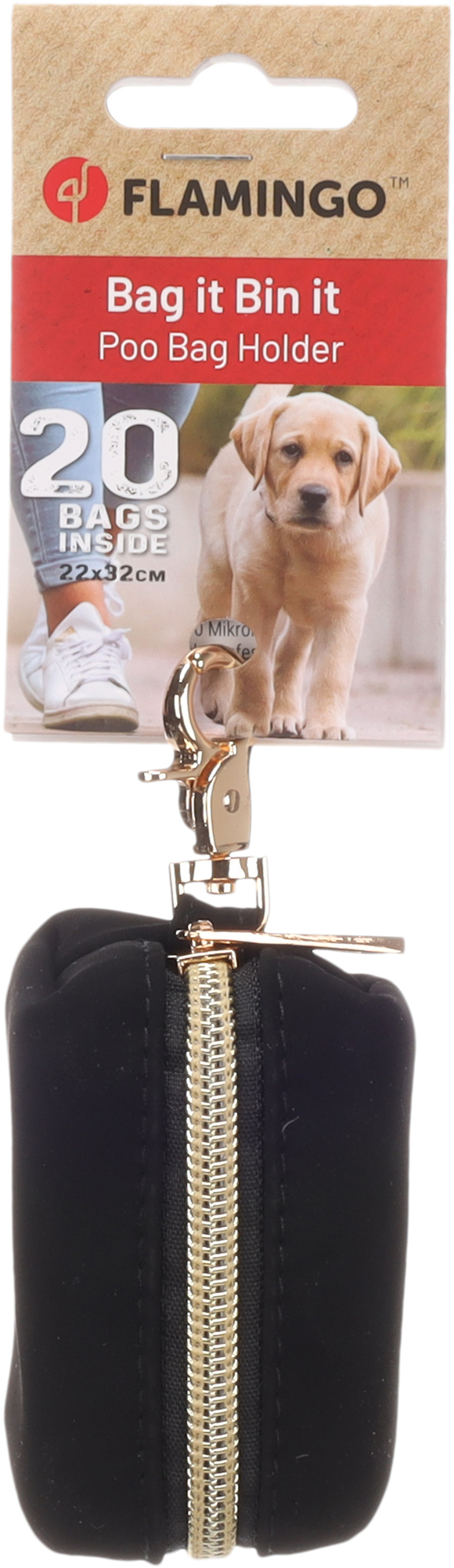 Flamingo Poop bag dispenser Mirko Black