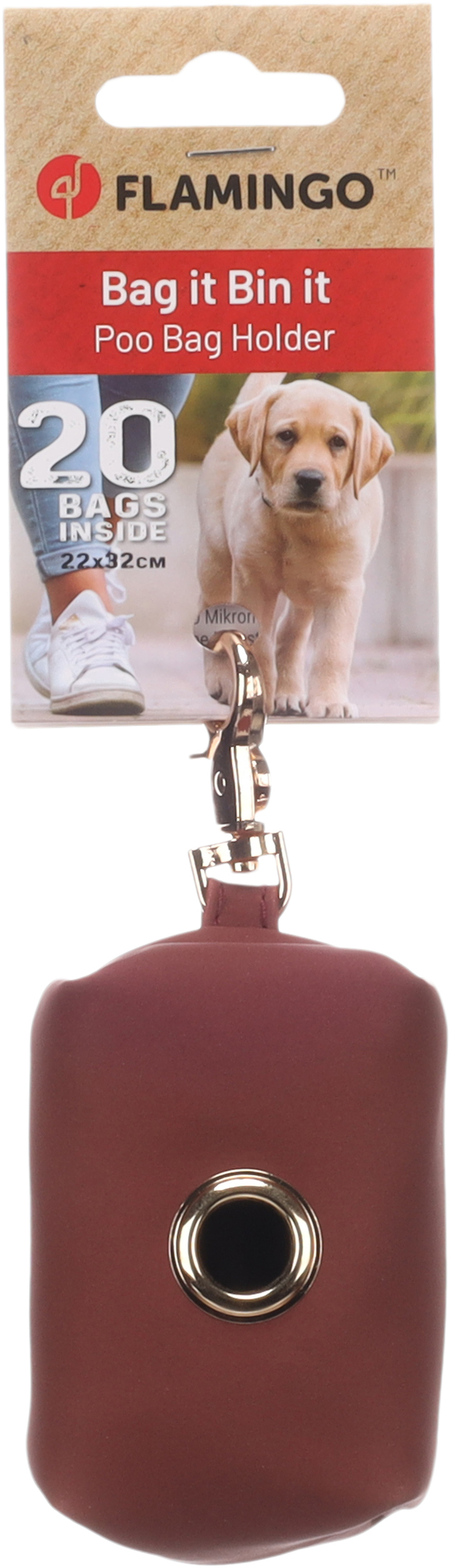 Flamingo Sacchetto per le deiezioni  Mirko Bordeaux