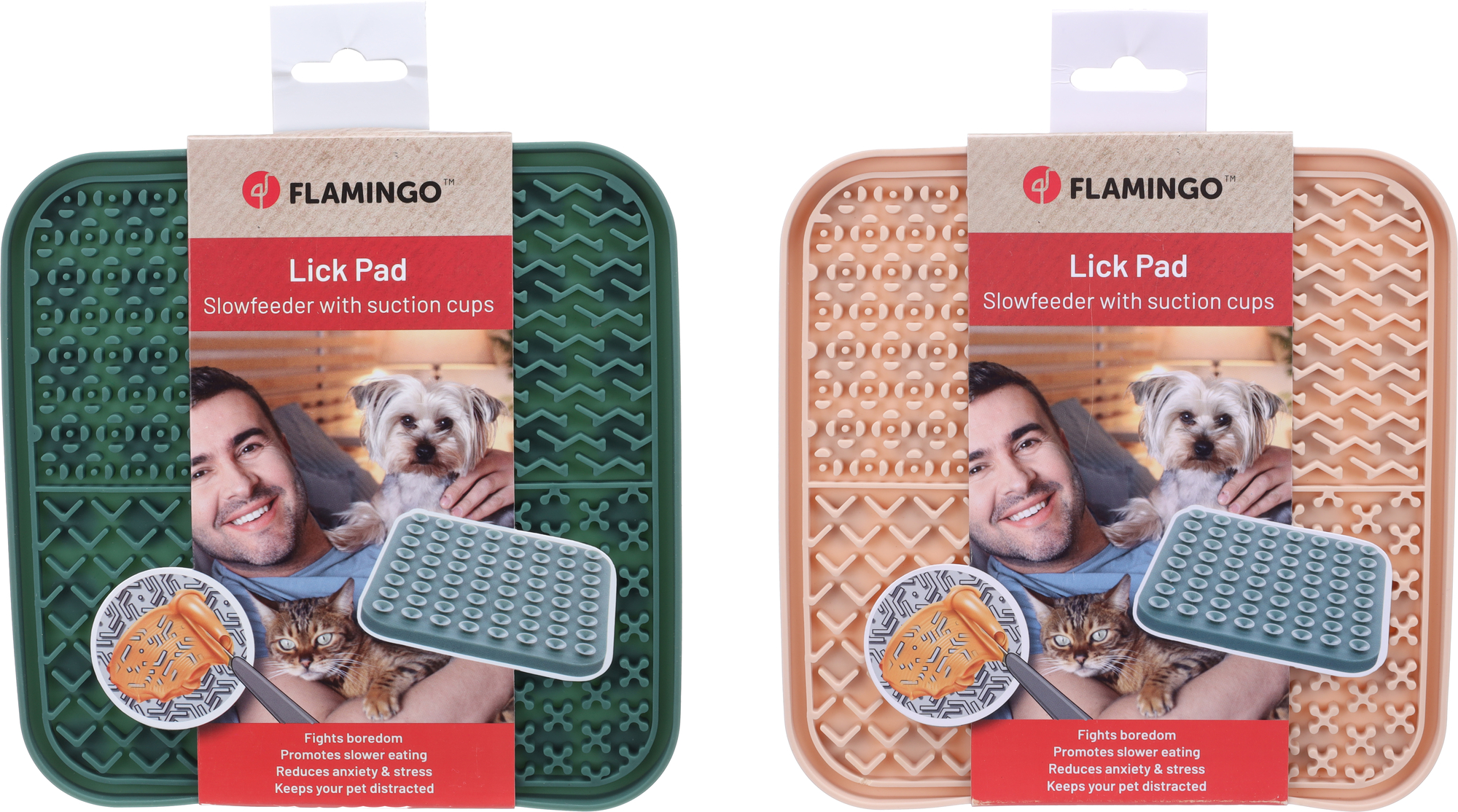 Flamingo Lick pad Vanti Square Multiple colours