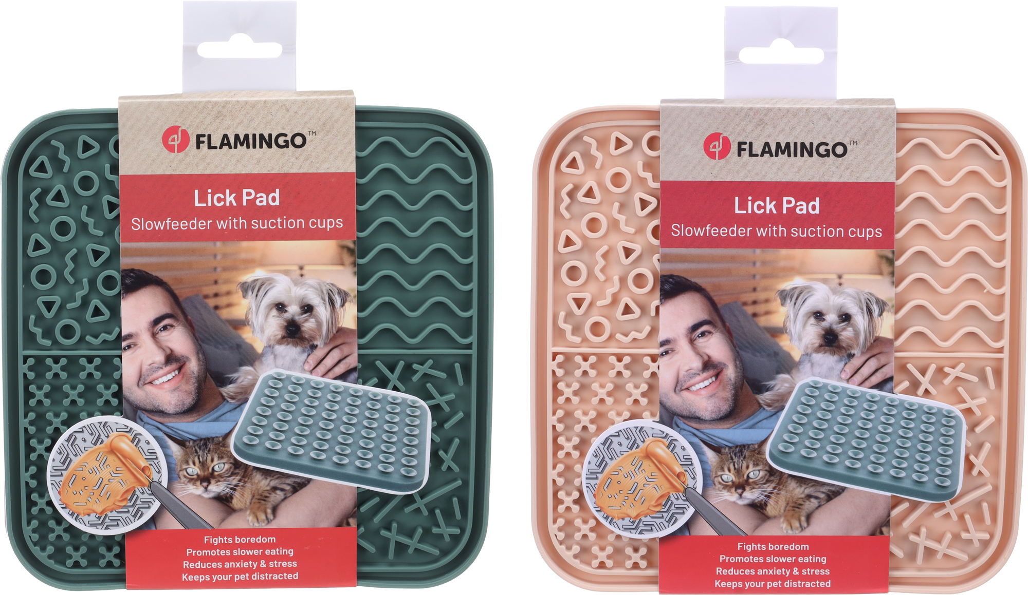 Flamingo Lick pad Munir Square Multiple colours