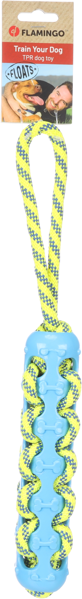Flamingo Toy Tofla Tug rope Blue & Yellow