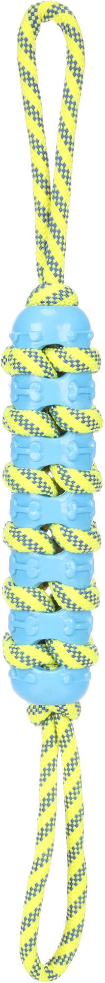 Flamingo Spielzeug Tofla Zerrseil & Stick Blau & Gelb