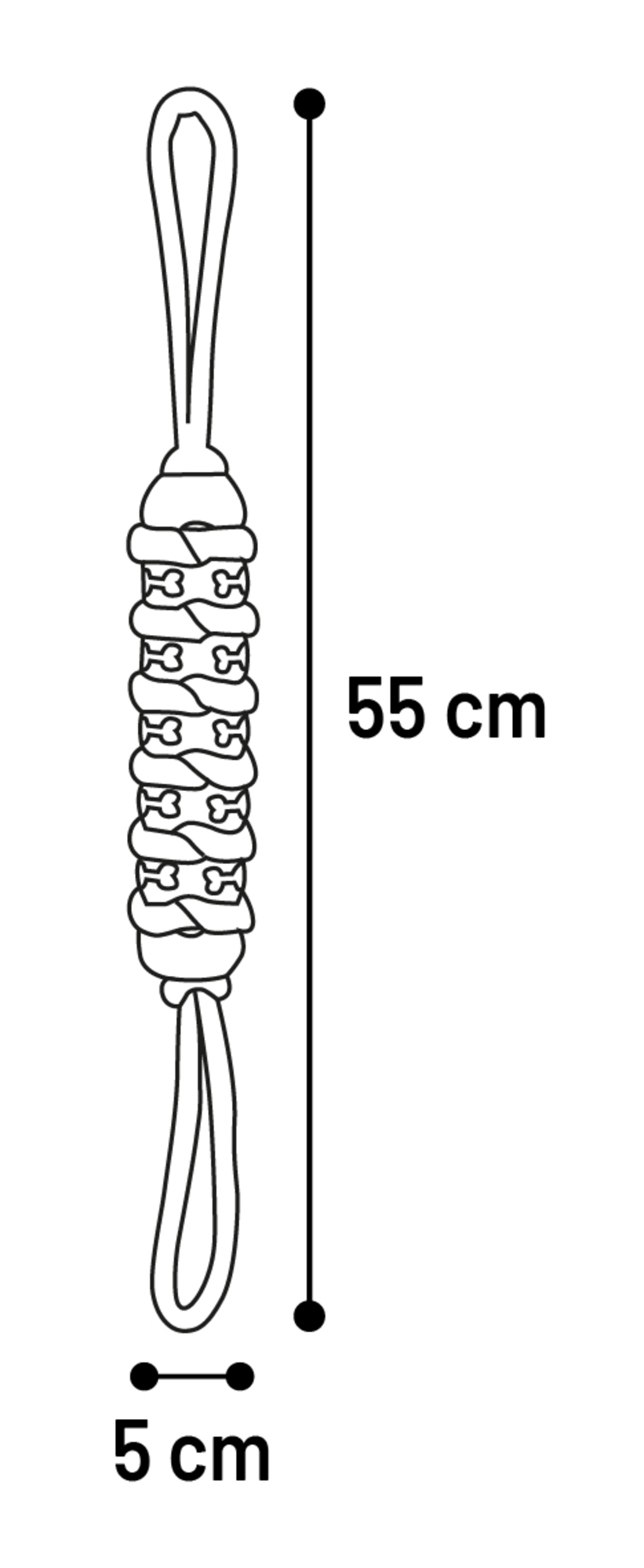 Flamingo Spielzeug Tofla Zerrseil & Stick Blau & Gelb