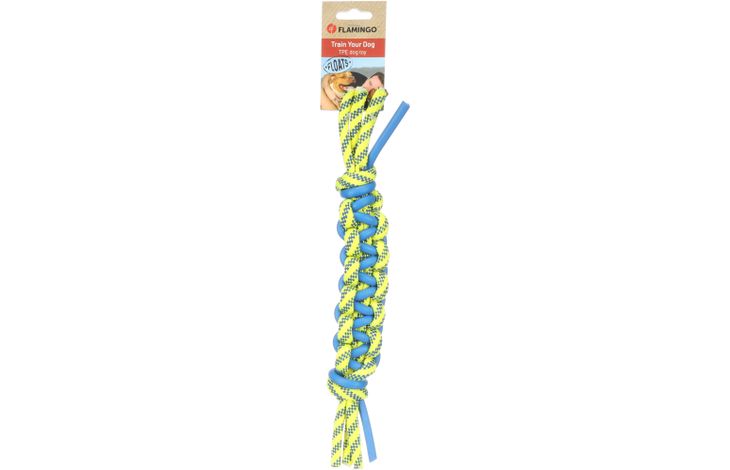 Flamingo Giocattolo Tofla Cordone Intrecciato Azzurro & Giallo