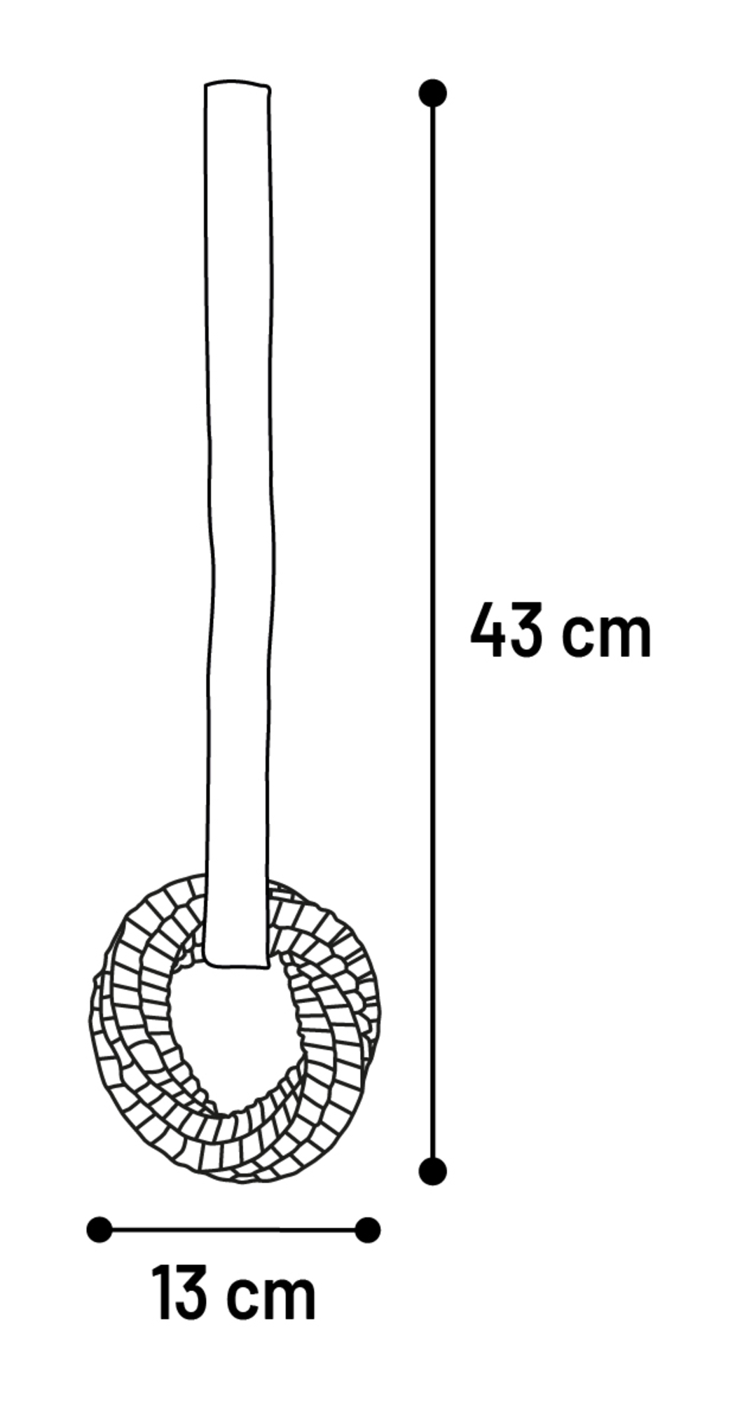 Flamingo Toy Glowa Tug rope & Ring Woven Blue & Yellow