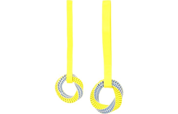 Flamingo Speelgoed Glowa Trektouw & Ring Geweven Blauw & Geel