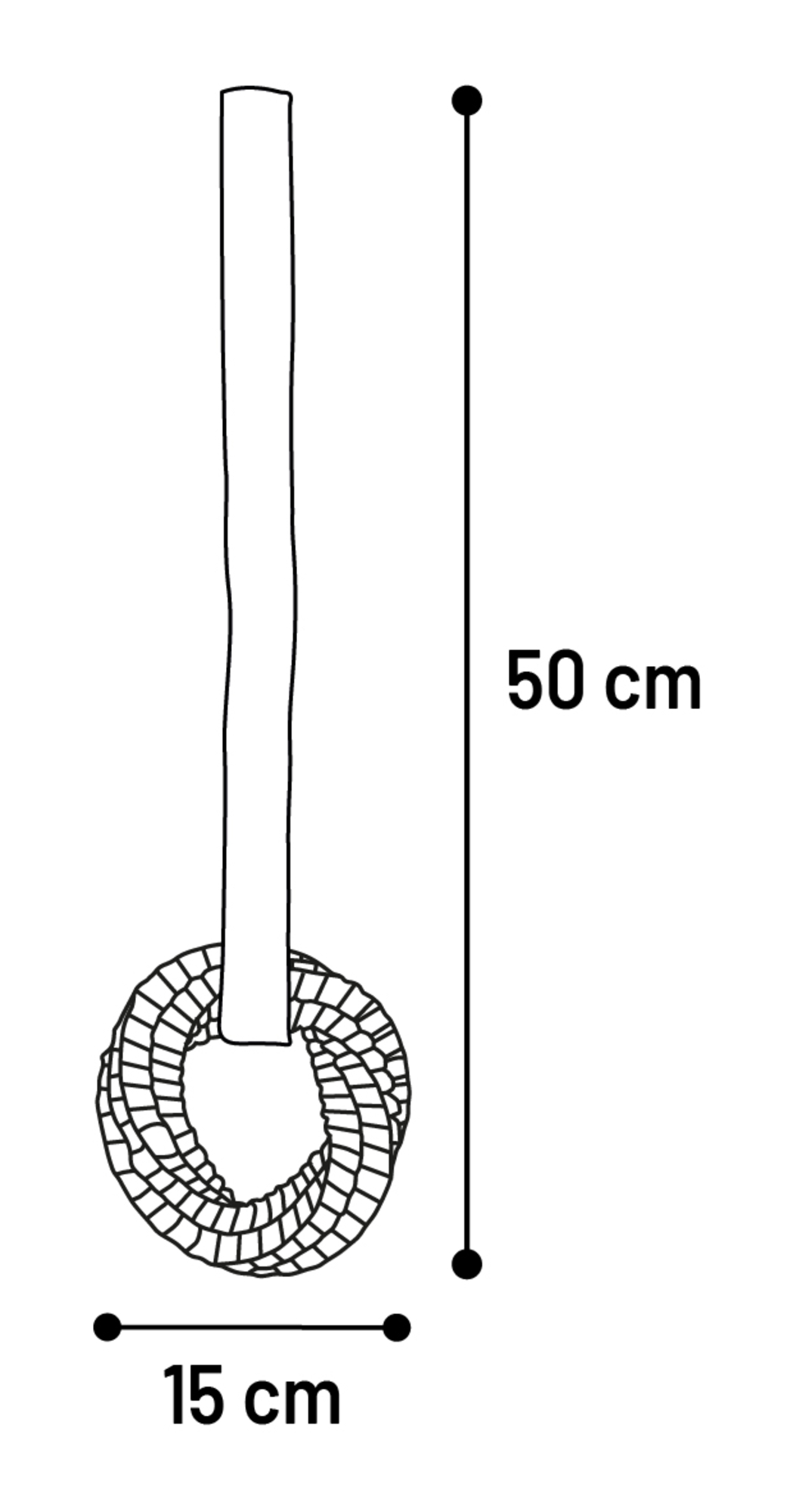 Flamingo Toy Glowa Tug rope & Ring Woven Blue & Yellow