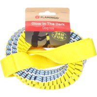 Flamingo Speelgoed Glowa Trektouw & Ring Geweven Blauw & Geel