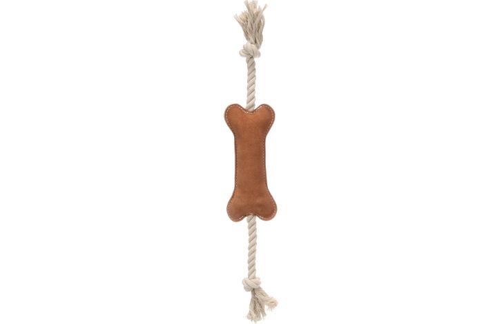 Flamingo Toy Swa Bone with rope Brown