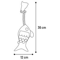 Flamingo Toy Swa Fish with rope Brown