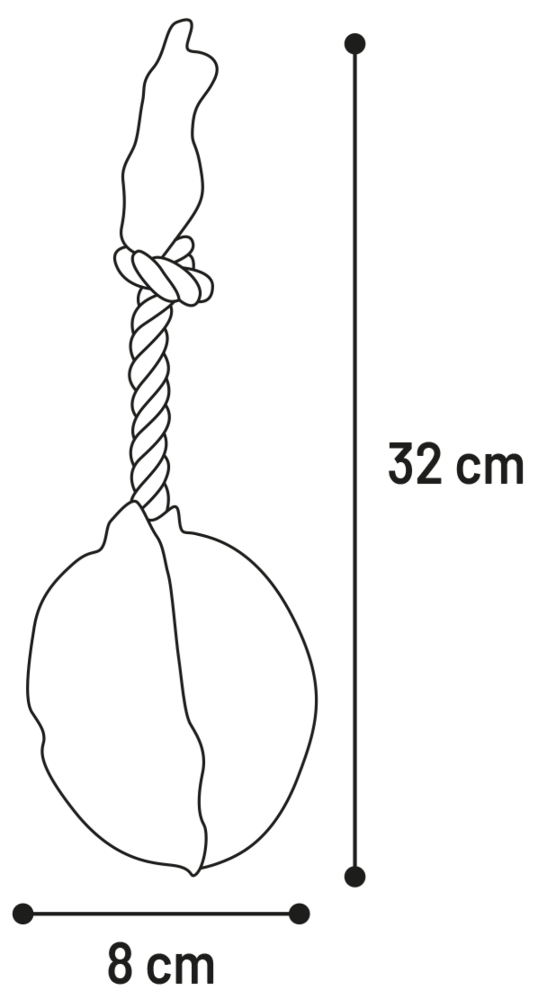 Flamingo Toy Swa Rugby with rope Brown