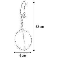 Flamingo Toy Swa Rugby with rope Brown