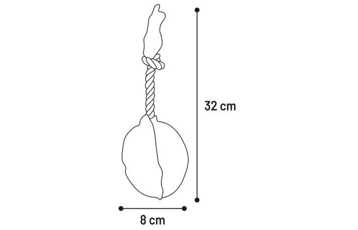 Flamingo Toy Swa Rugby with rope Brown