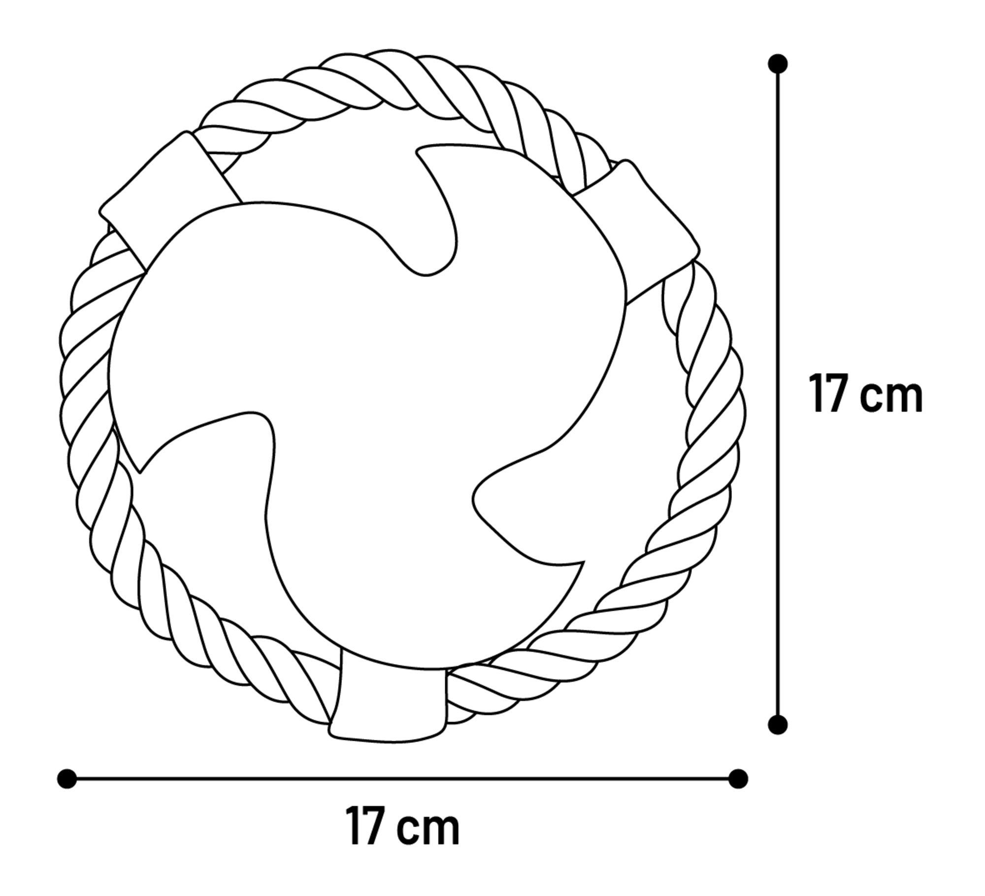 Flamingo Jouet Swa Frisbee avec corde Brun