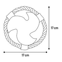Flamingo Jouet Swa Frisbee avec corde Brun