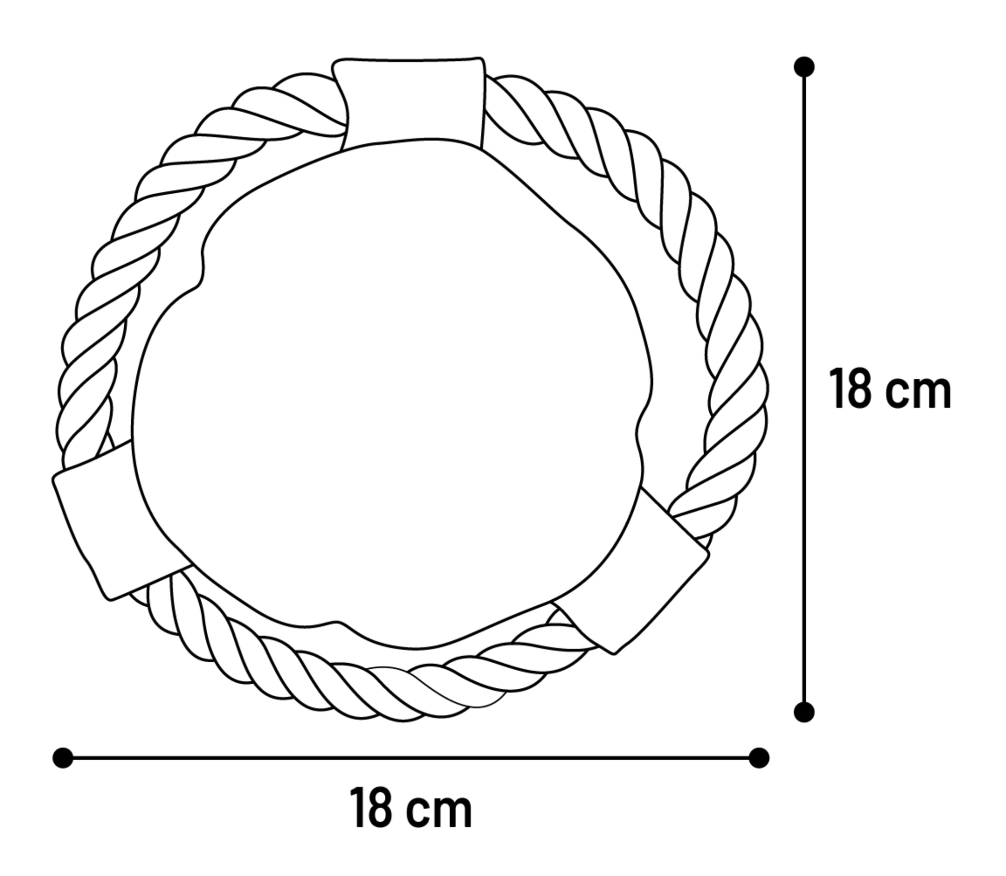 Flamingo Toy Swa with rope Brown