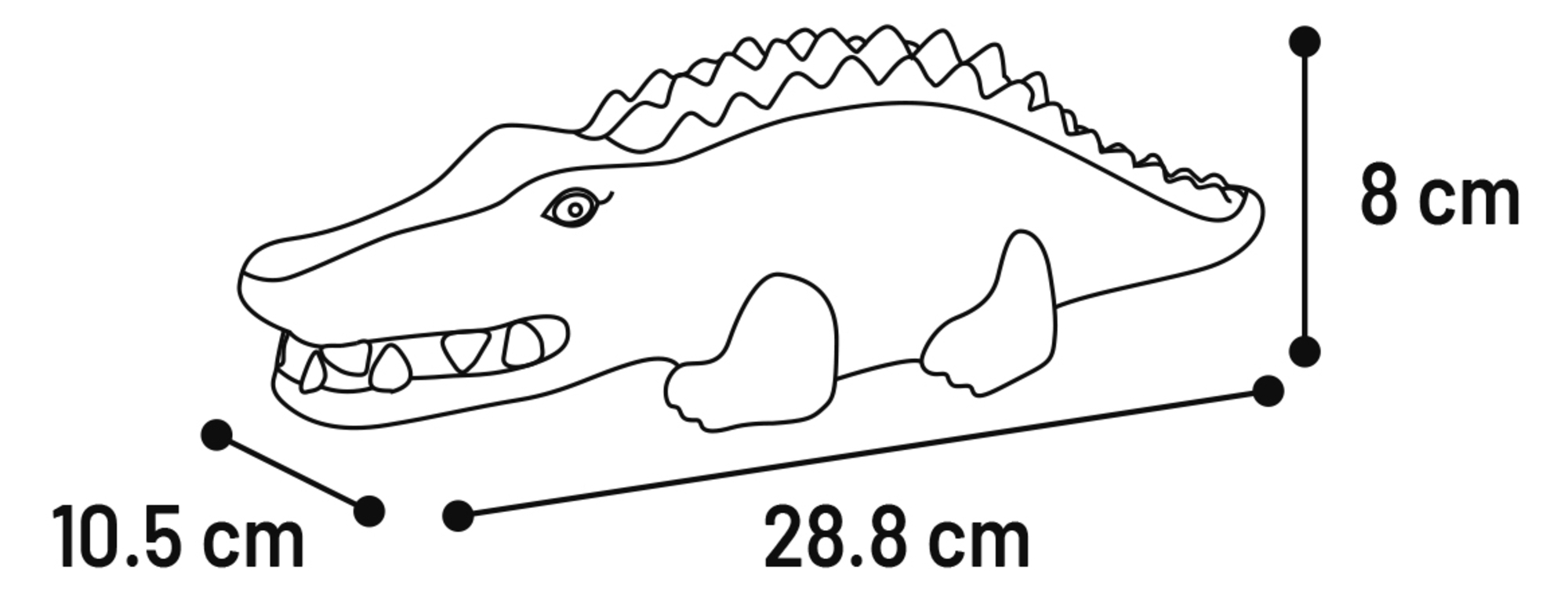 Flamingo Giocattolo Gaty Coccodrillo Grigio