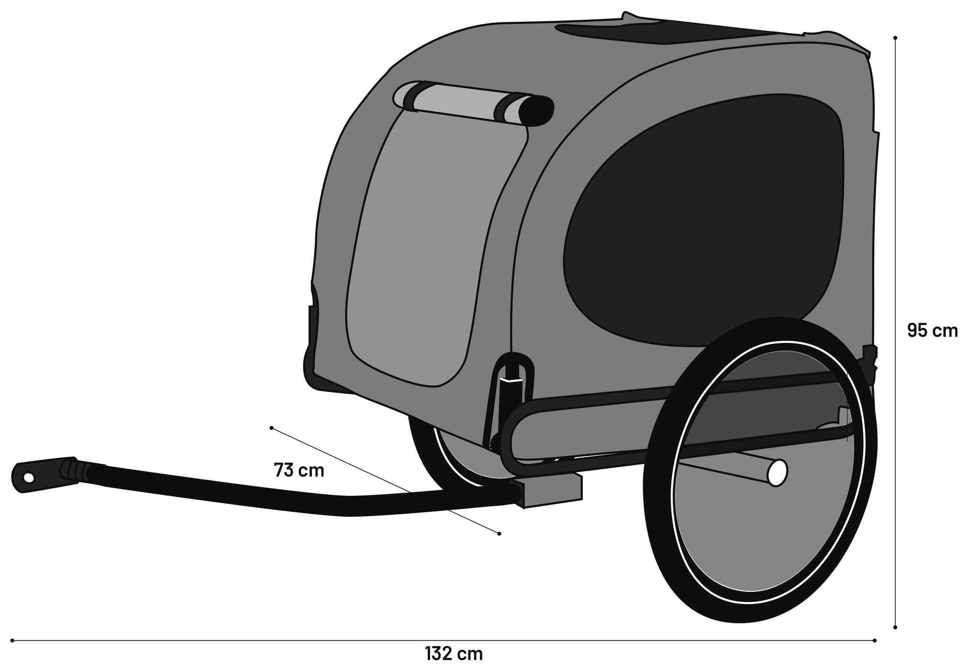 Flamingo Fietskar Jolene Grijs & Oranje