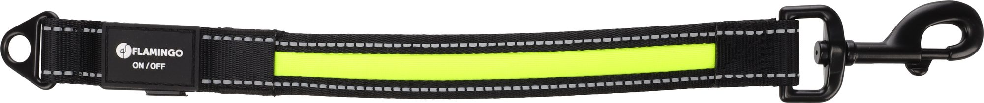 Flamingo Extension piece for leash Flitzy Black & Yellow