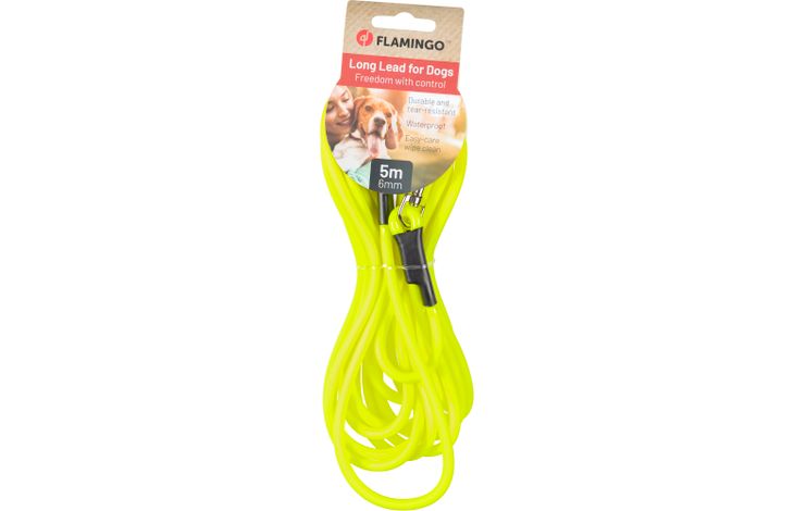 Flamingo Training and tracking leash Caspar Fluo yellow