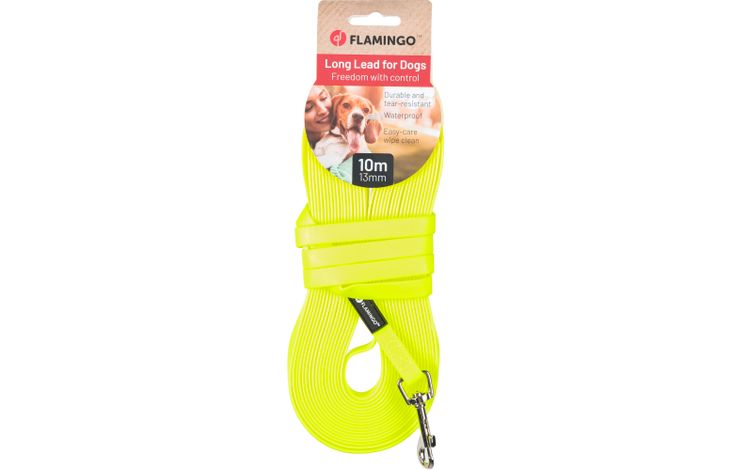 Flamingo Guinzaglio educativo y lunghina Caspar Giallo fluo