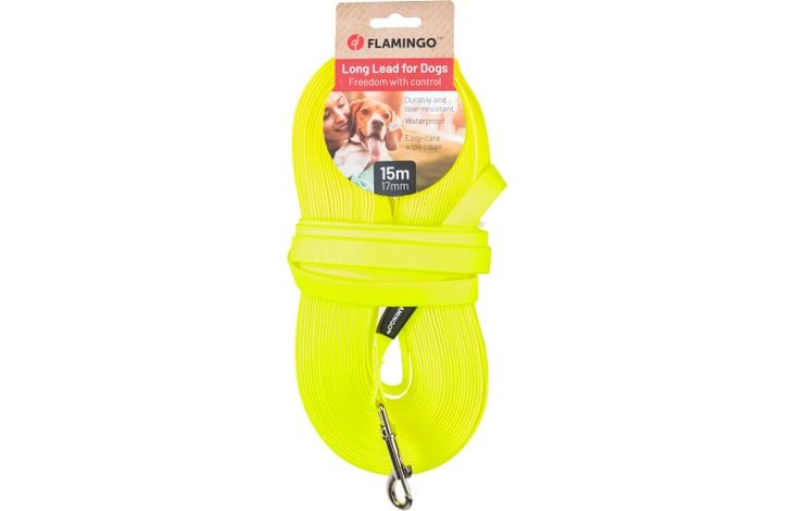 Flamingo Training and tracking leash Caspar Fluo yellow