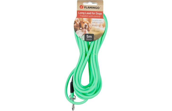 Flamingo Training and tracking leash Caspar Mint green