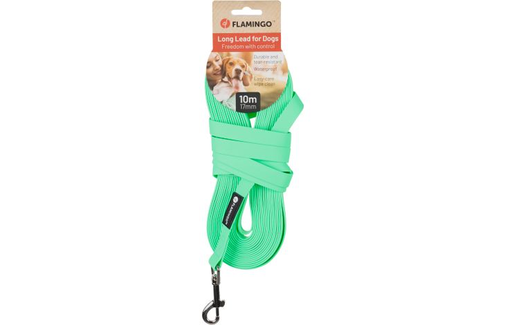 Flamingo Training and tracking leash Caspar Mint green