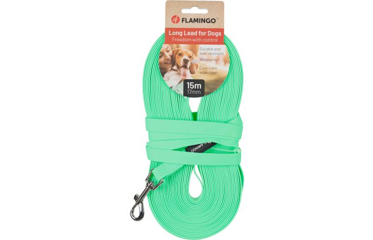 Flamingo Training and tracking leash Caspar Mint green