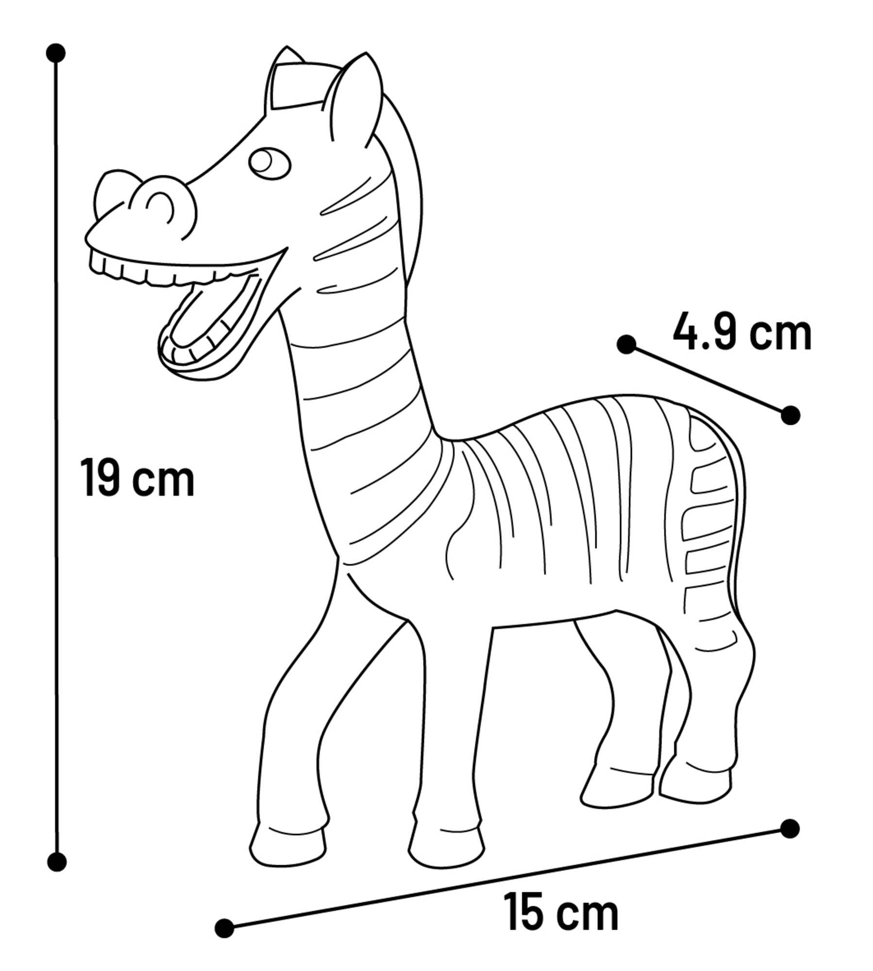 Flamingo Giocattolo Fagra Zebra Bianco