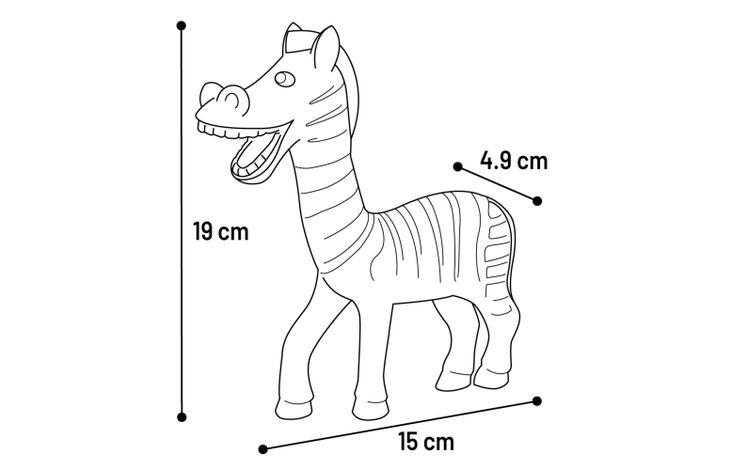 Flamingo Giocattolo Fagra Zebra Bianco