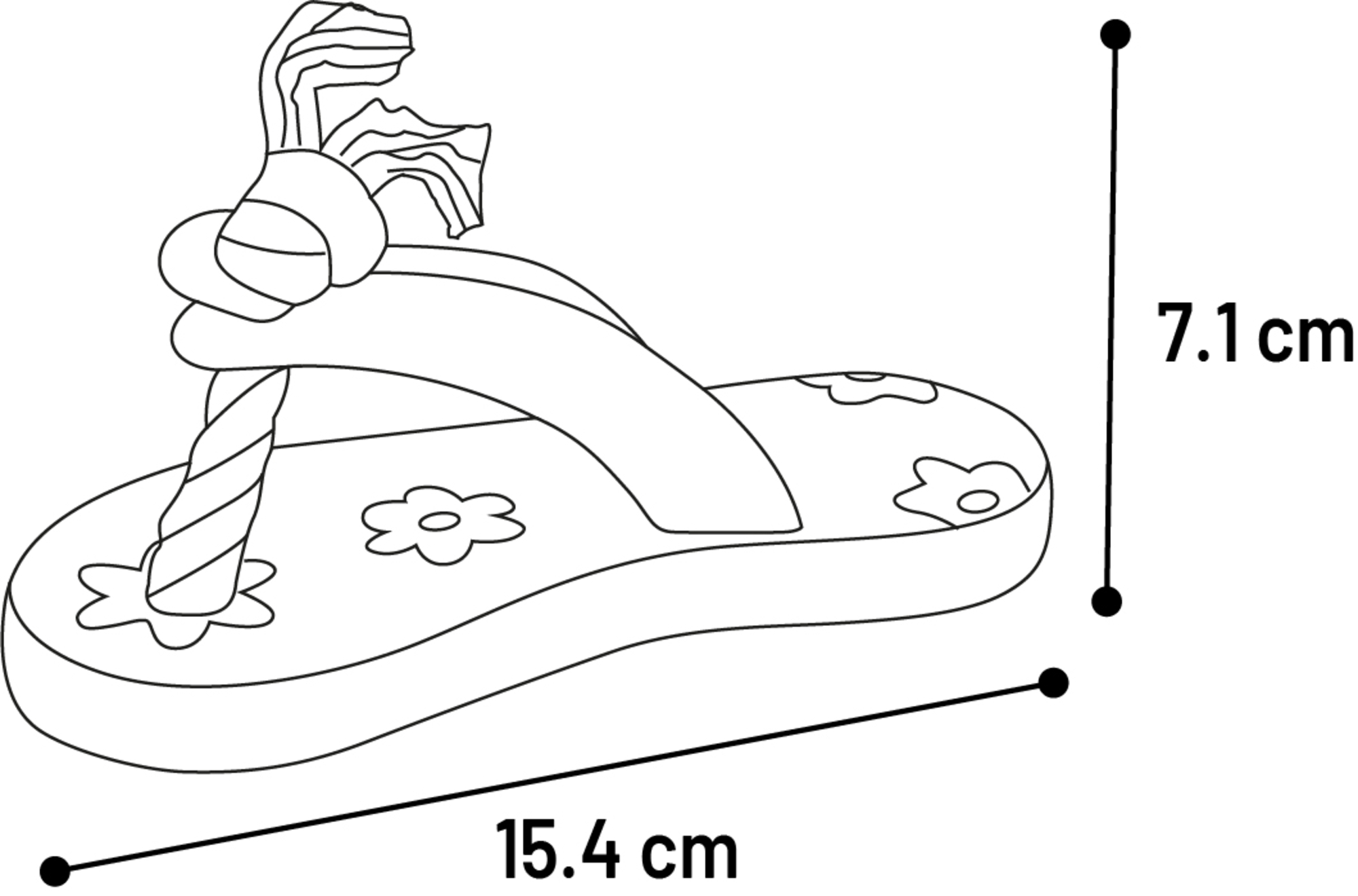 Flamingo Toy Floppe Slipper with rope Multiple colours