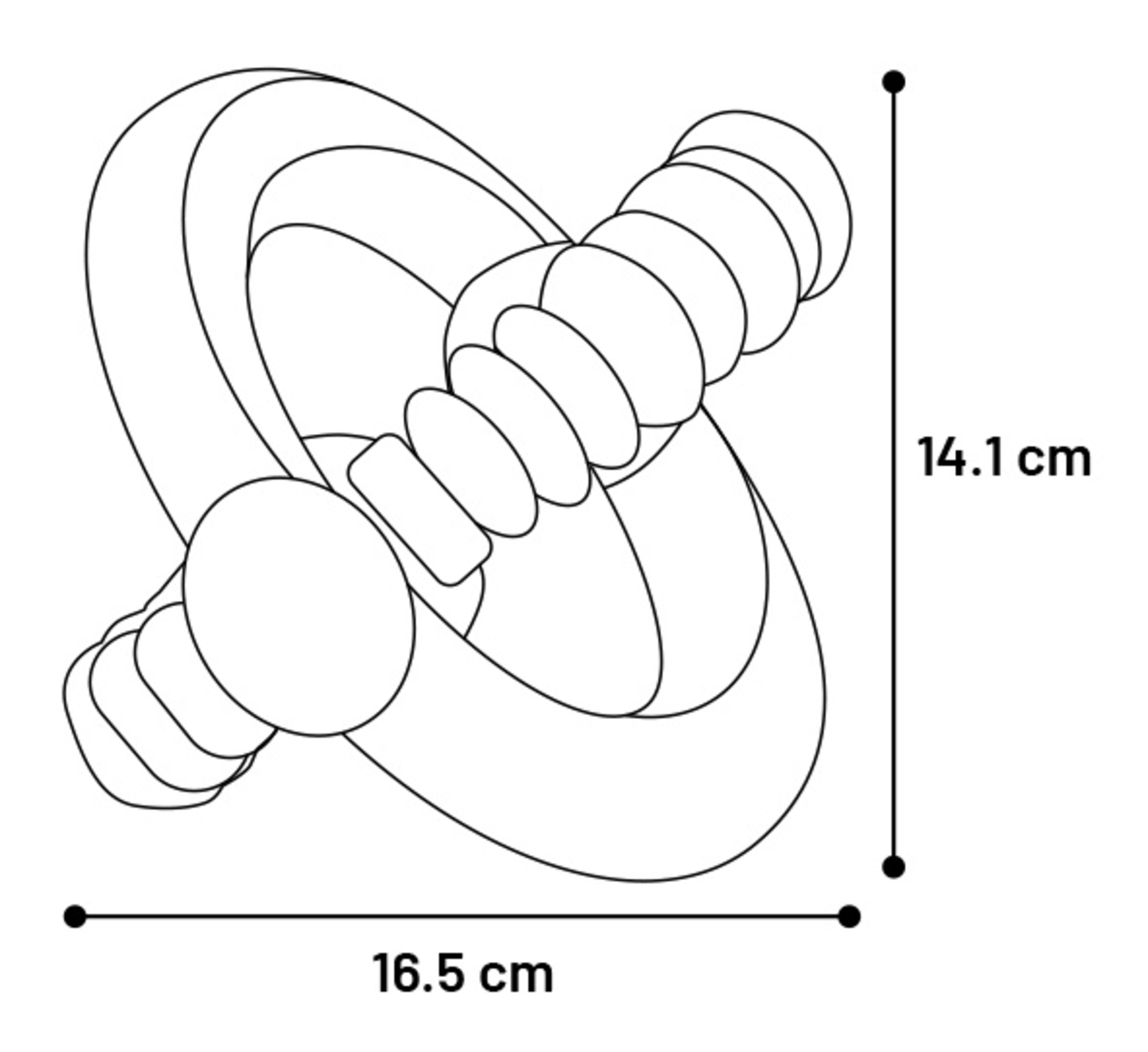 Flamingo Giocattolo Gladiator Cross palla Nero