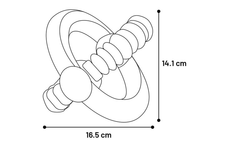 Flamingo Giocattolo Gladiator Cross palla Nero