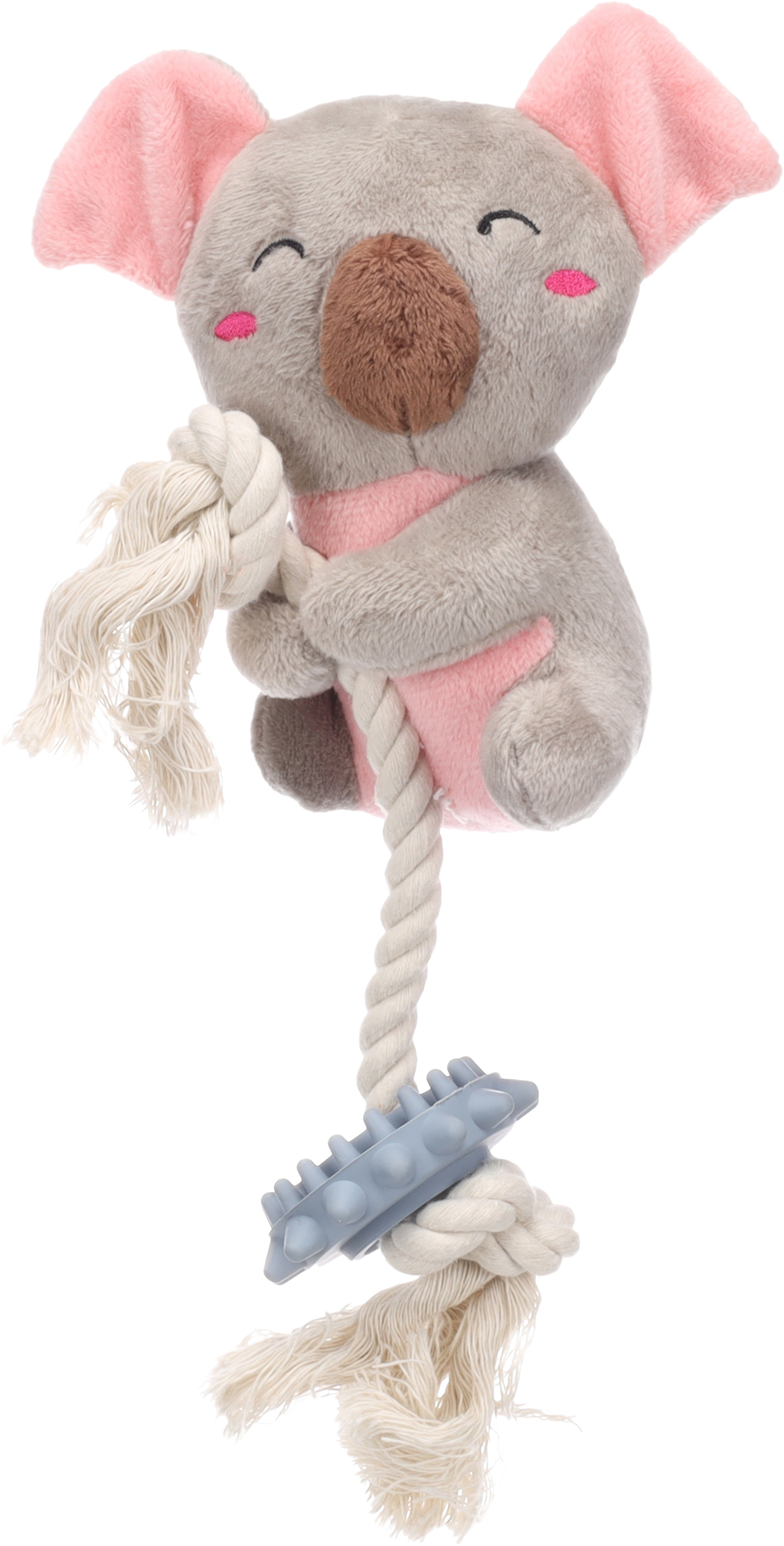 Flamingo Toy Puppy Didi Koala with rope Grey