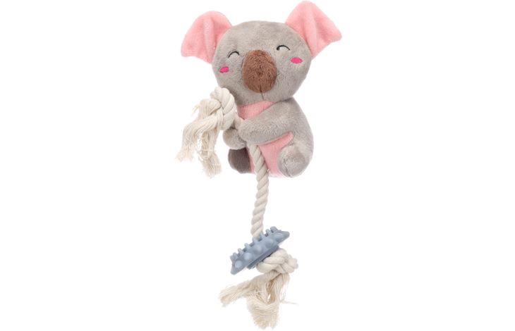 Flamingo Speelgoed Puppy Didi Koala met touw Grijs