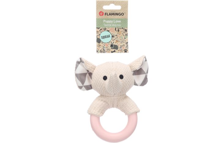 Flamingo Speelgoed Puppy Fabbo Olifant Wit