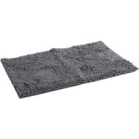 Flamingo Dirt-trapping mat Fluffy Rectangle Grey